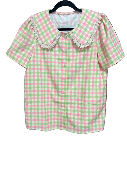 TH2782 PINK GREEN GINGHAM(7 Piece)