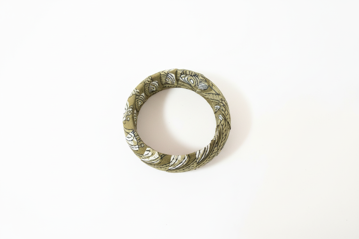TH1154 FABRIC BANGLE - OLIVE