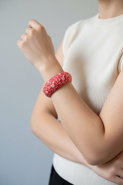 TH1154 FABRIC BANGLE - RED