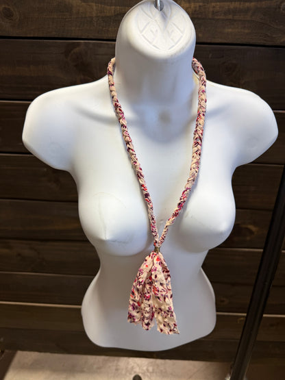 TH1155 FABRIC NECKLACE - IVORY