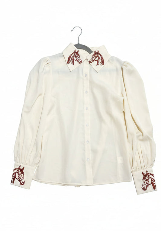 TH11 IVORY - HORSE EMBRO  (7 Piece)