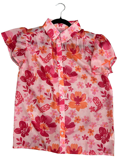 TH199 RED FLORAL BOOT