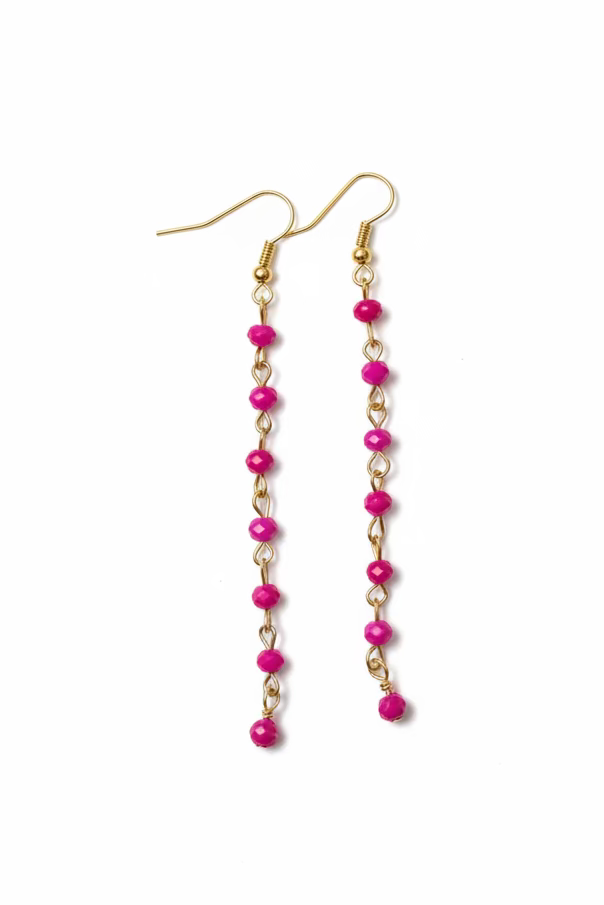 12343 R1-58 PINK CRYSTAL LINK DROP
