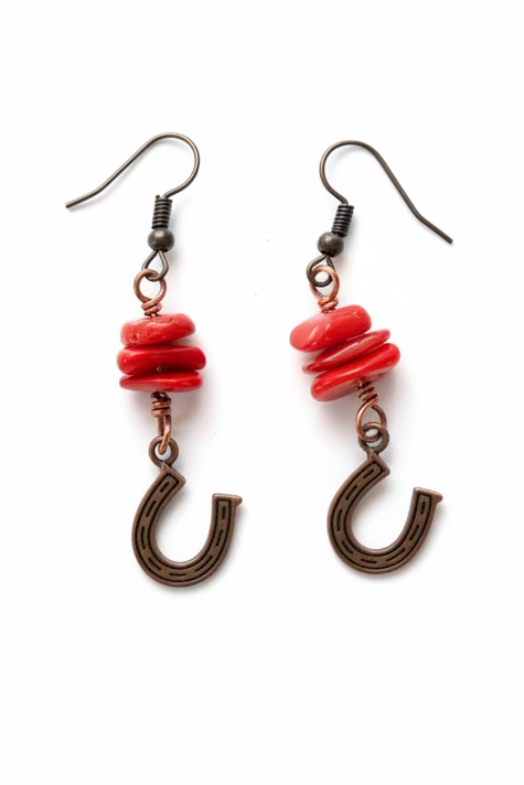 322113 R1-6 RUBY CHIP HORSESHOE ER