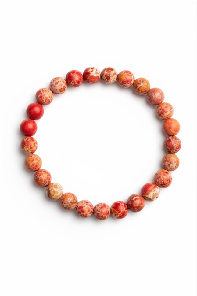 MULTI COLOR RED BEAD BRACELT