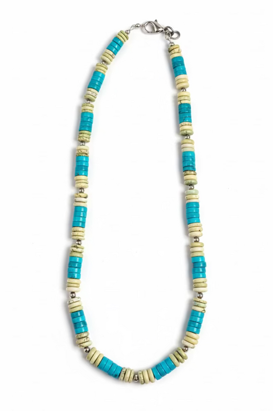 HANDMADE TURQ WHITE CHIP NL