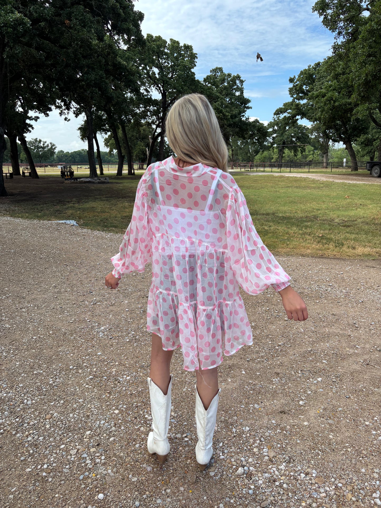 TH2776 PINK  POLKA DOTS (7 PIECE)