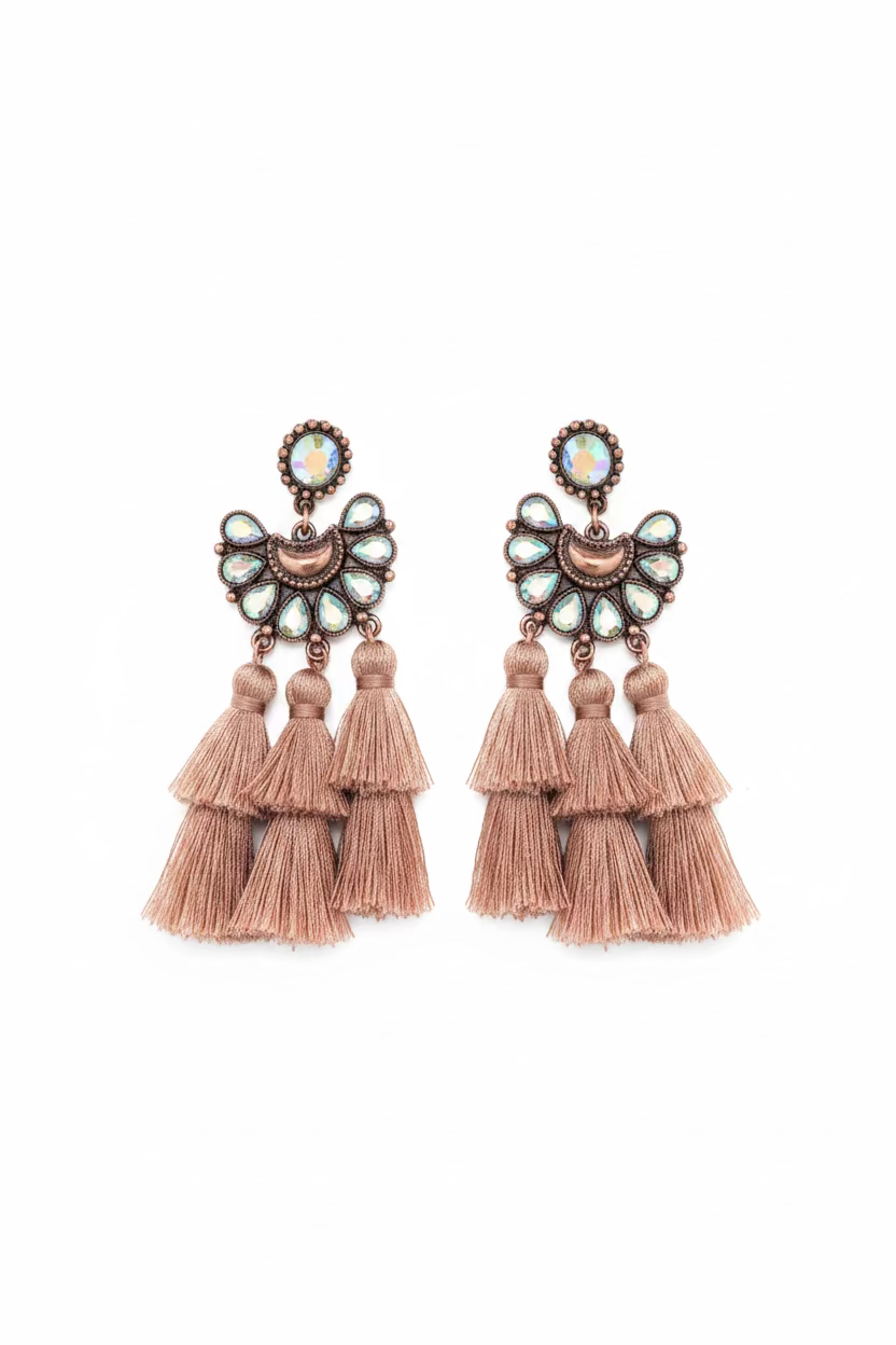 2396 COPPER TASSEL EARRING