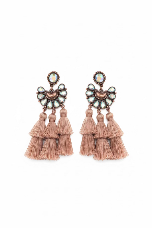 2396 COPPER TASSEL EARRING