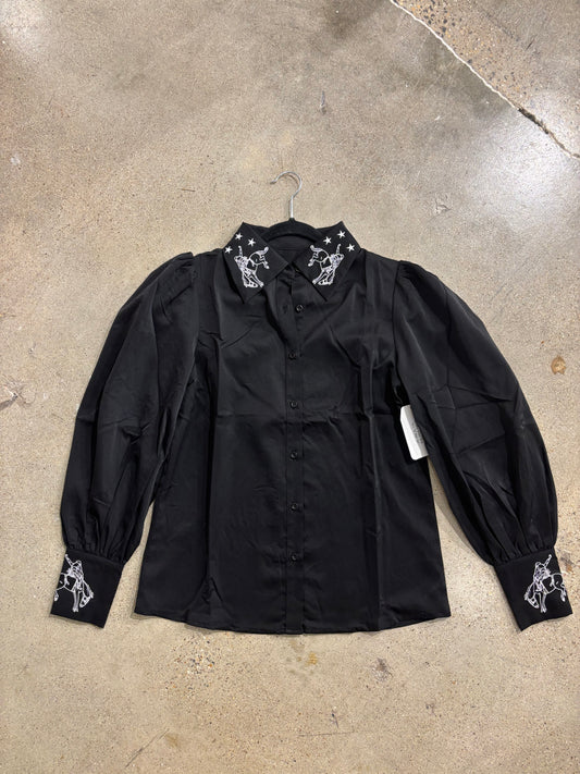 TH11 BLACK - BLACK STAR BRONC  EMBRO  (7 Piece)
