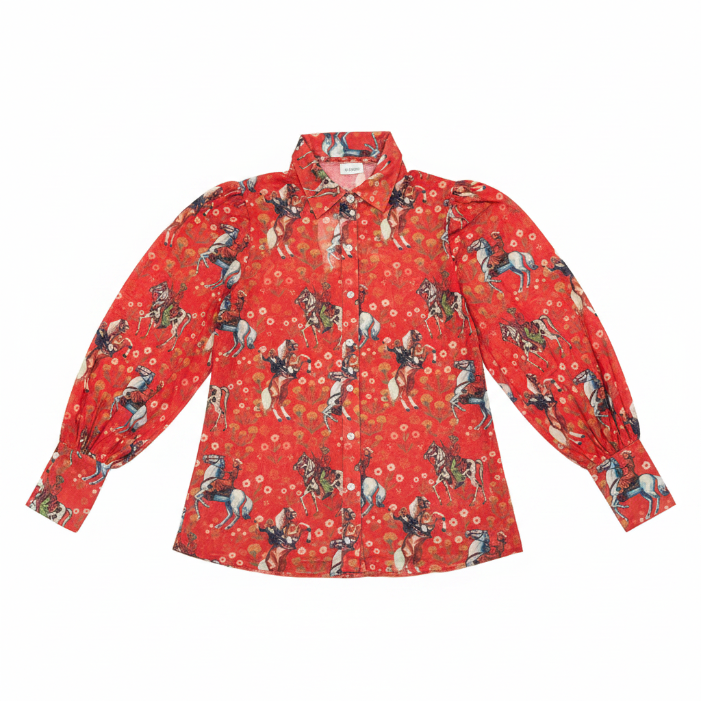 TH2820 MESH RED COWBOY BOW TIE TOP (7 PIECE)