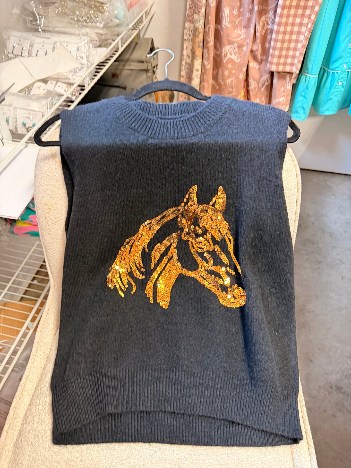 TH4214 SEQUIN HORSE