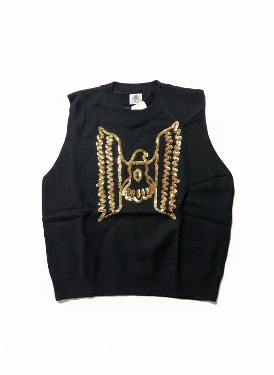 TH2086 TB BLACK GOLD SEQUIN SWEATER ( 1 PIECE)