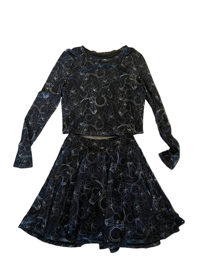 TH235 BLACK HORSE MESH TOP AND SKORT SET (7 PIECE)