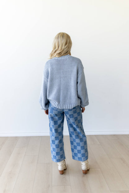 VR2178 BLUE BOW SWEATER (7 PIECE- WOMEN)