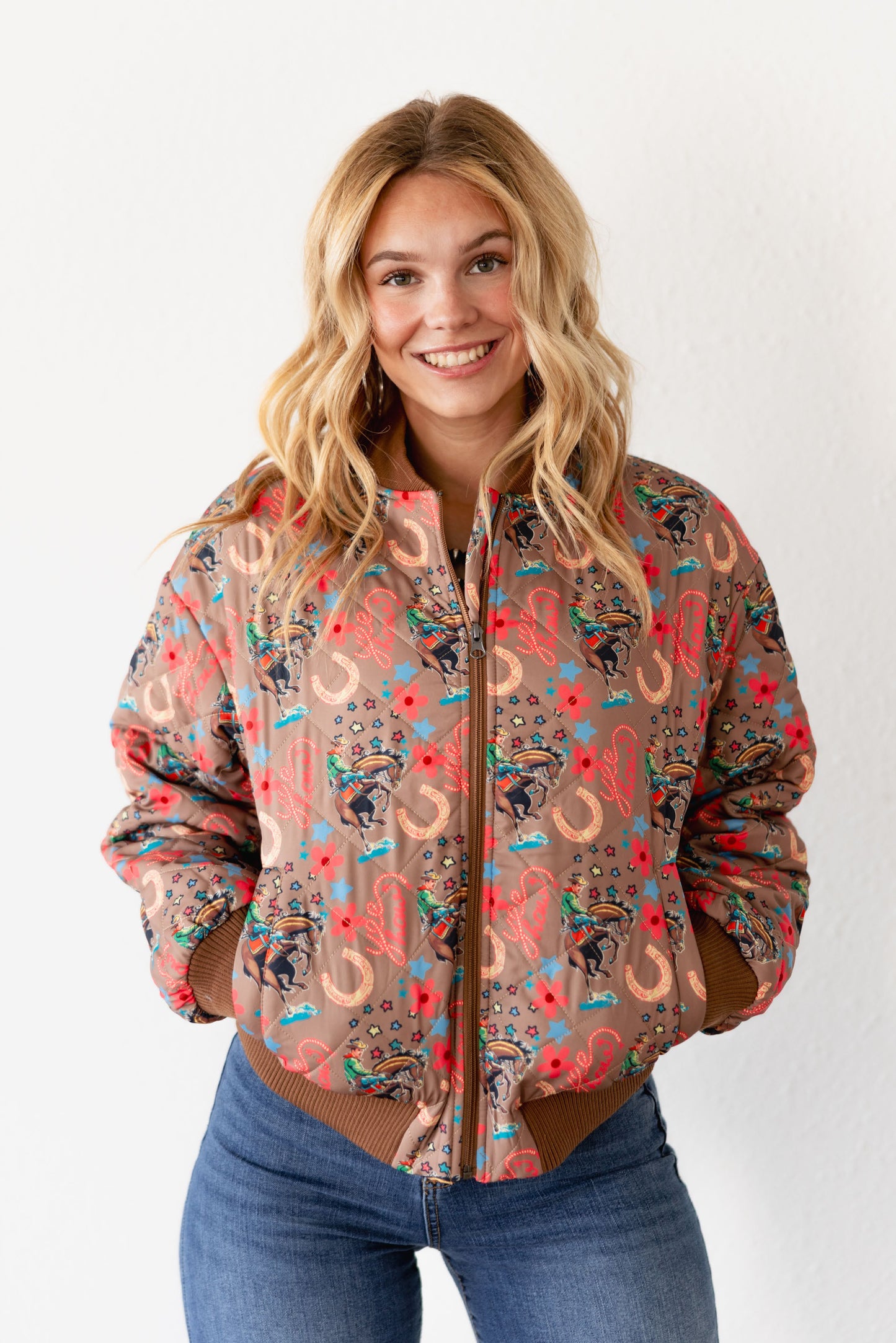TH2412 TAUPE YEEHAW BOMBER JACKET (7 PIECE)