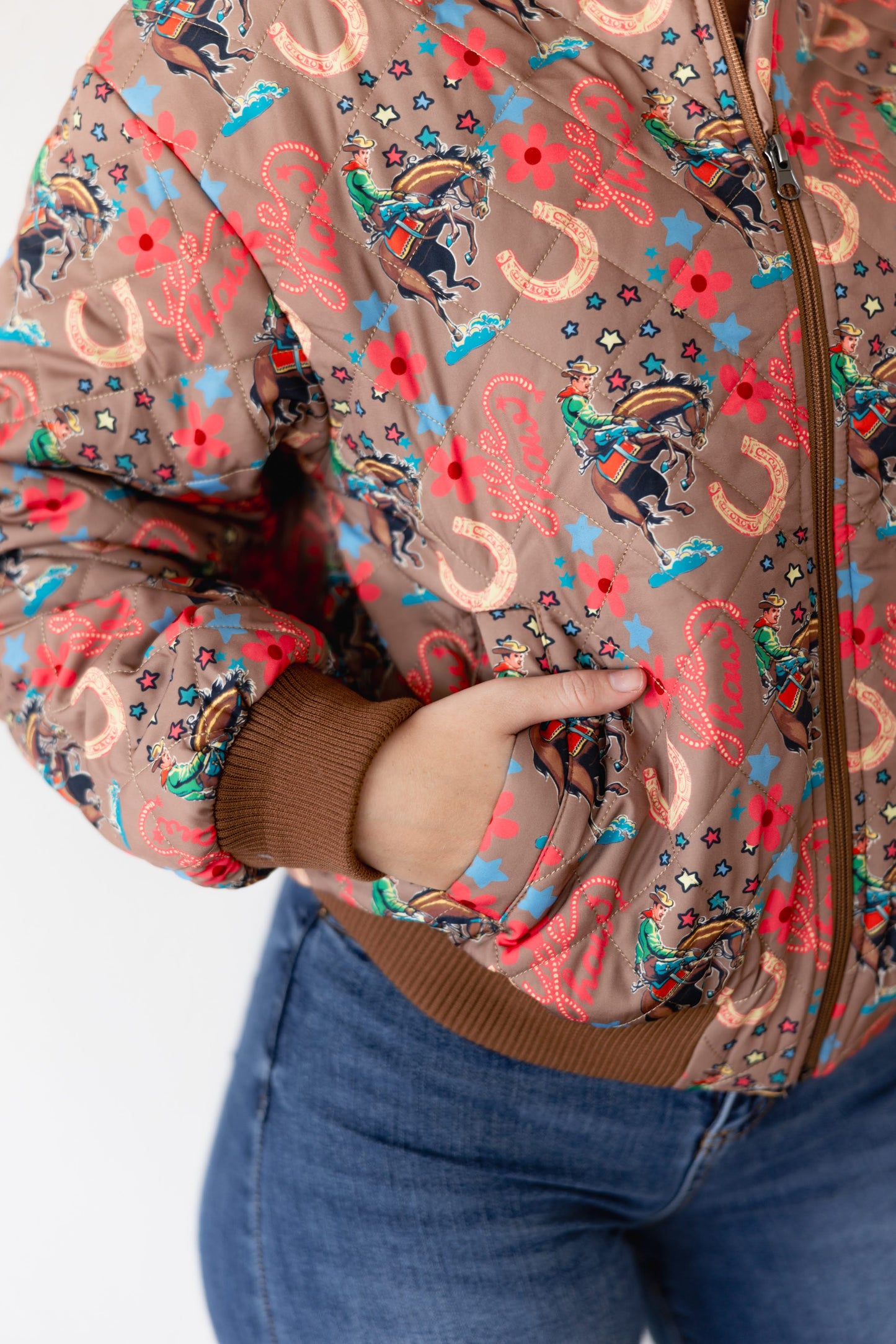 TH2412 TAUPE YEEHAW BOMBER JACKET (7 PIECE)