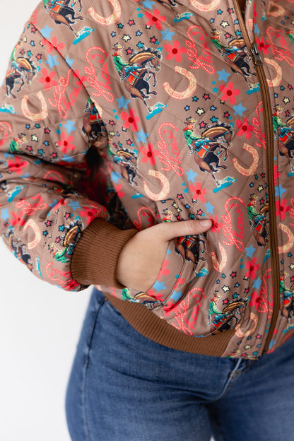 TH2412 TAUPE YEEHAW BOMBER JACKET (7 PIECE)