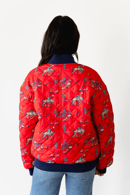 TH2412 RED COWBOY BOMBER JACKET (7 PIECE)