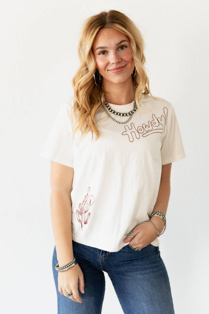 VR1401 HOWDY CACTUS EMBROIDERY TEE (7 PIECE)