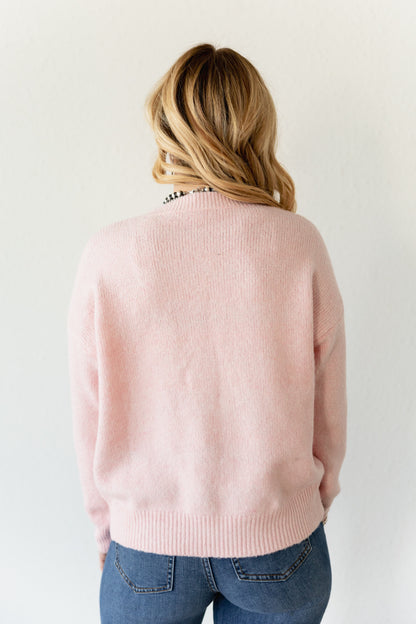 VR2488 S358  PINK MULTI BOOT SWEATER (OPEN)