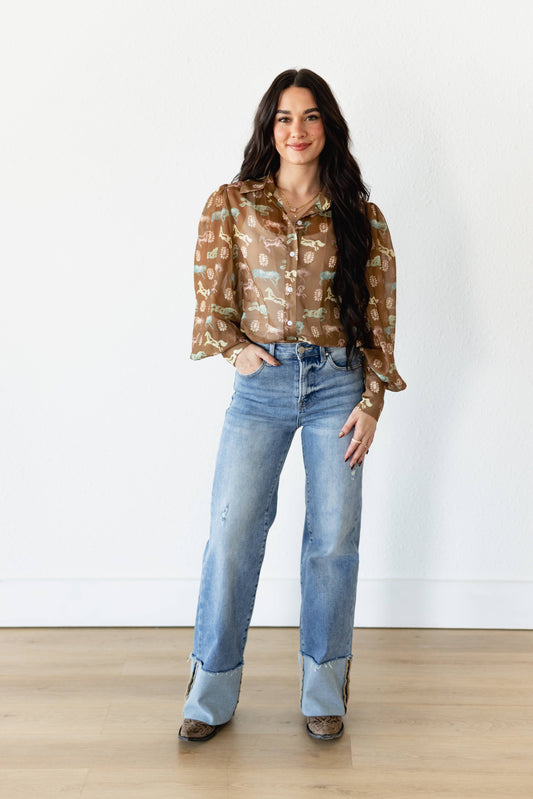 TH11 HORSE CONCHO BLOUSE  (7 Pieces)