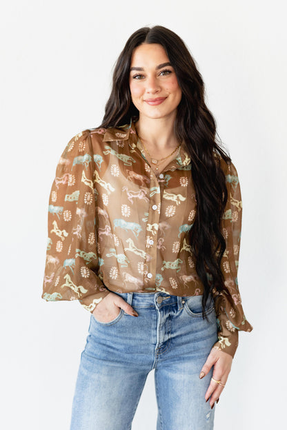TH11 HORSE CONCHO BLOUSE  (7 Pieces)