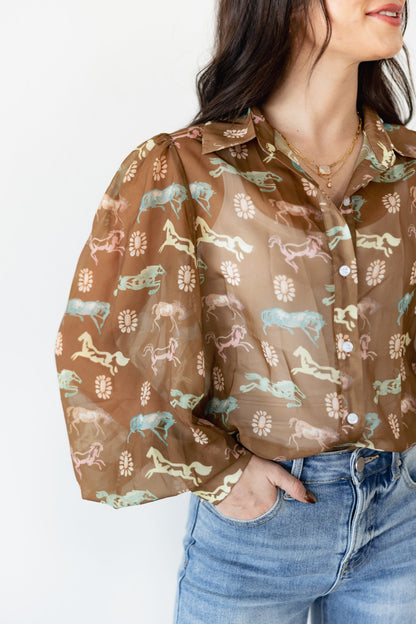 TH11 HORSE CONCHO BLOUSE  (7 Pieces)