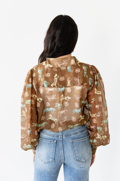 TH11 HORSE CONCHO BLOUSE  (7 Pieces)