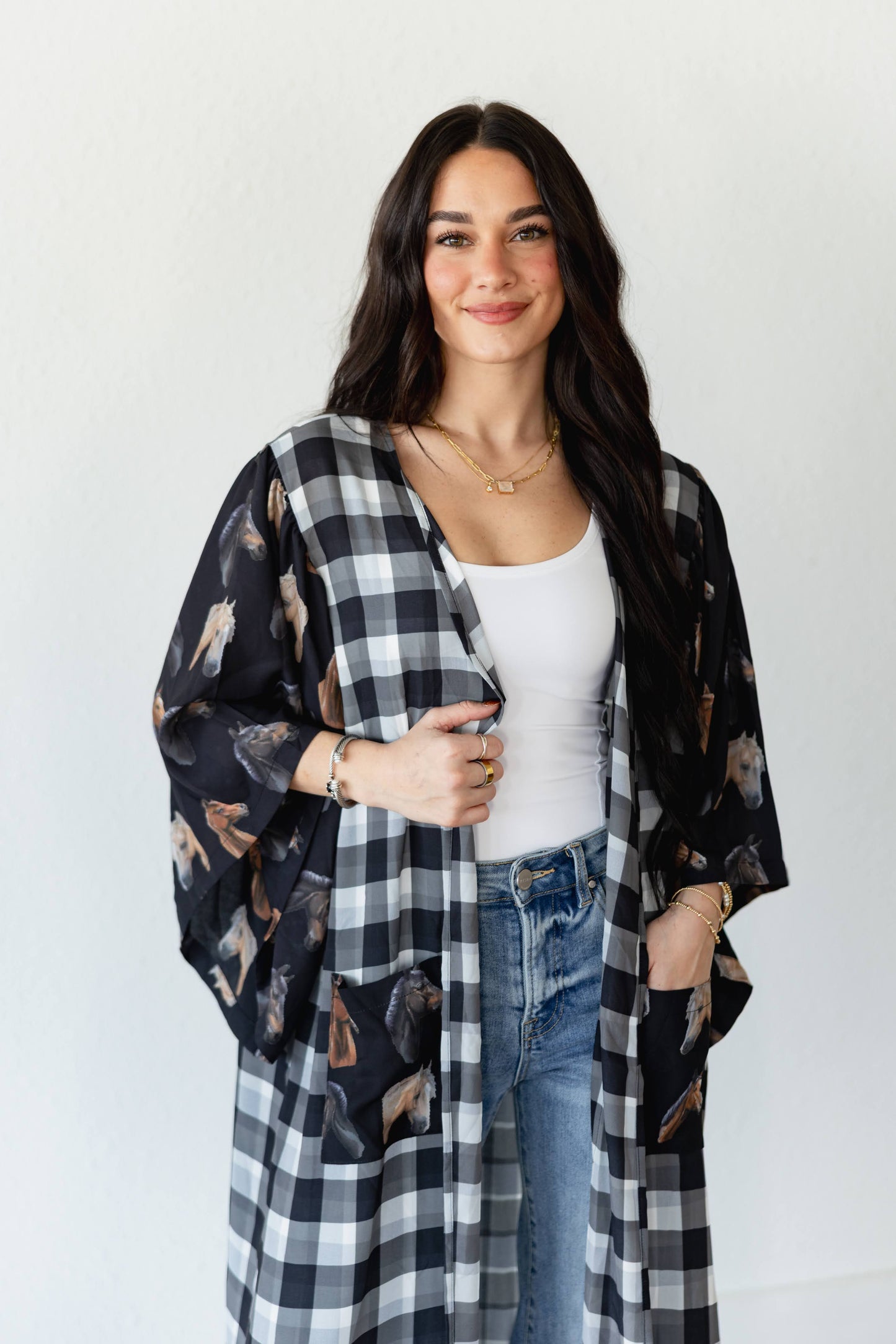 TH103 BLACK GINGHAM HORSE (7 Piece)