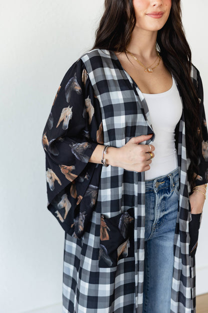 TH103 BLACK GINGHAM HORSE (7 Piece)