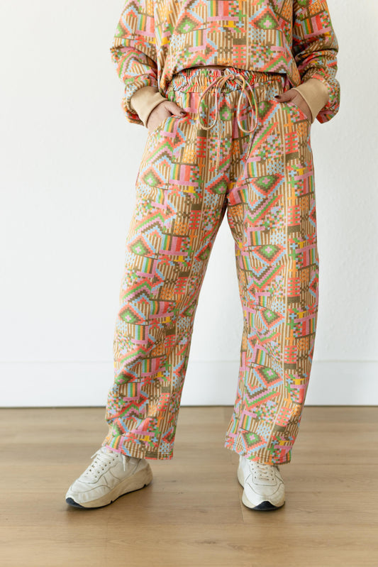 VR2002 AZTEC  BARREL SWEATPANT  (7 Pieces)