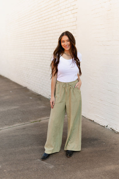 TH2109 SAGE GINGHAM PANT (7 PIECE)