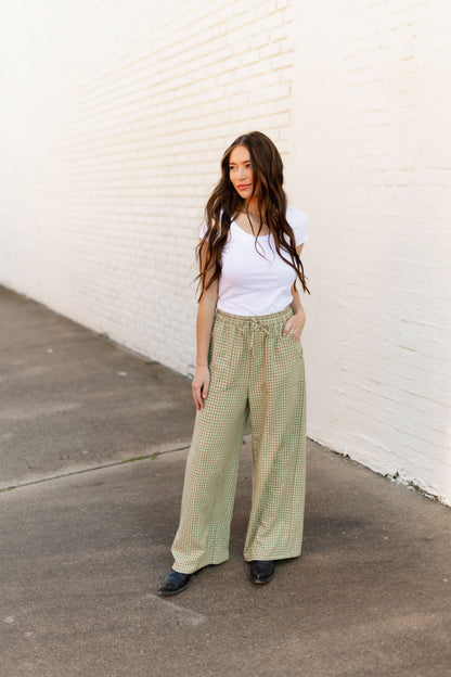 TH2109 SAGE GINGHAM PANT (7 PIECE)