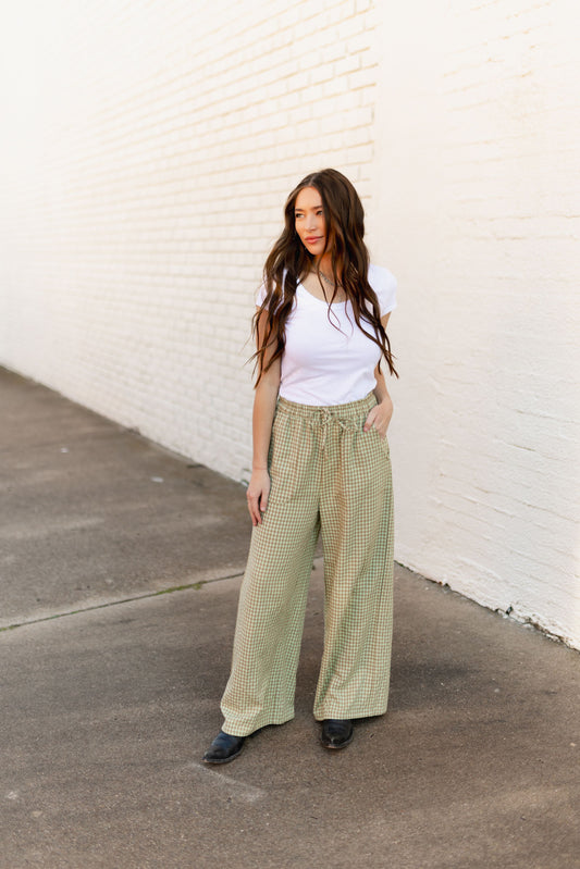 TH2109 SAGE GINGHAM PANT (7 PIECE)