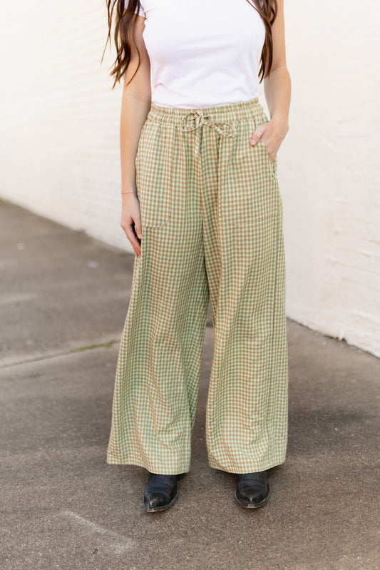 TH2109 SAGE GINGHAM PANT (7 PIECE)