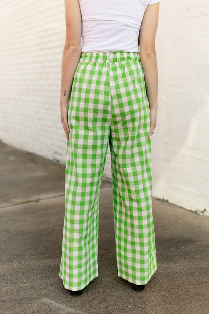 TH2109 KELLY GREEN GINGHAM PANT (7 Piece)