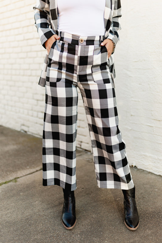 TH56 BLACK GINGHAM  PANT (8 Piece)