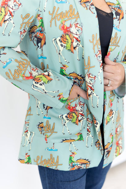 TH1200 S153 TEAL HOWDY BLAZER (1 Piece)