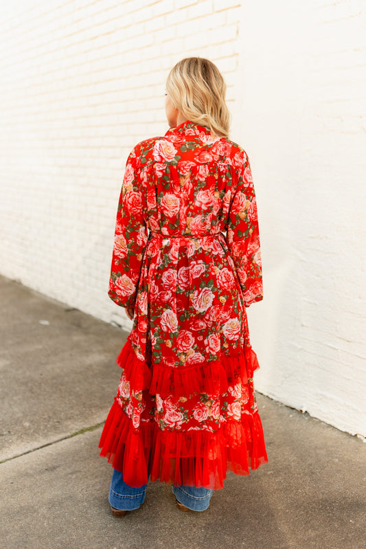 TH5008 RED ROSE TIE KIMONO (6 Piece)
