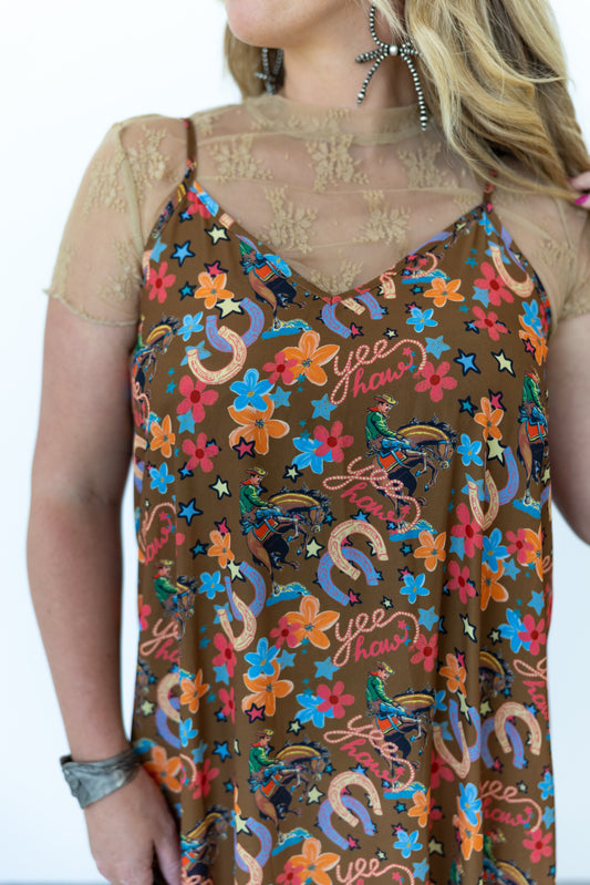 TH1224 S154 TAN LACE SHORT SLEEVE TOPS (1 Piece)