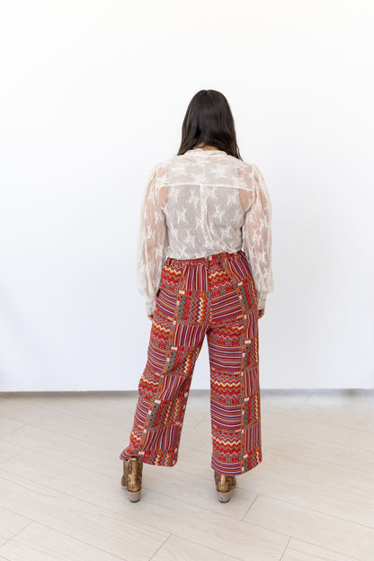 TH2820 IVORY LACE TIE BOW LACE TOP (7 Piece)