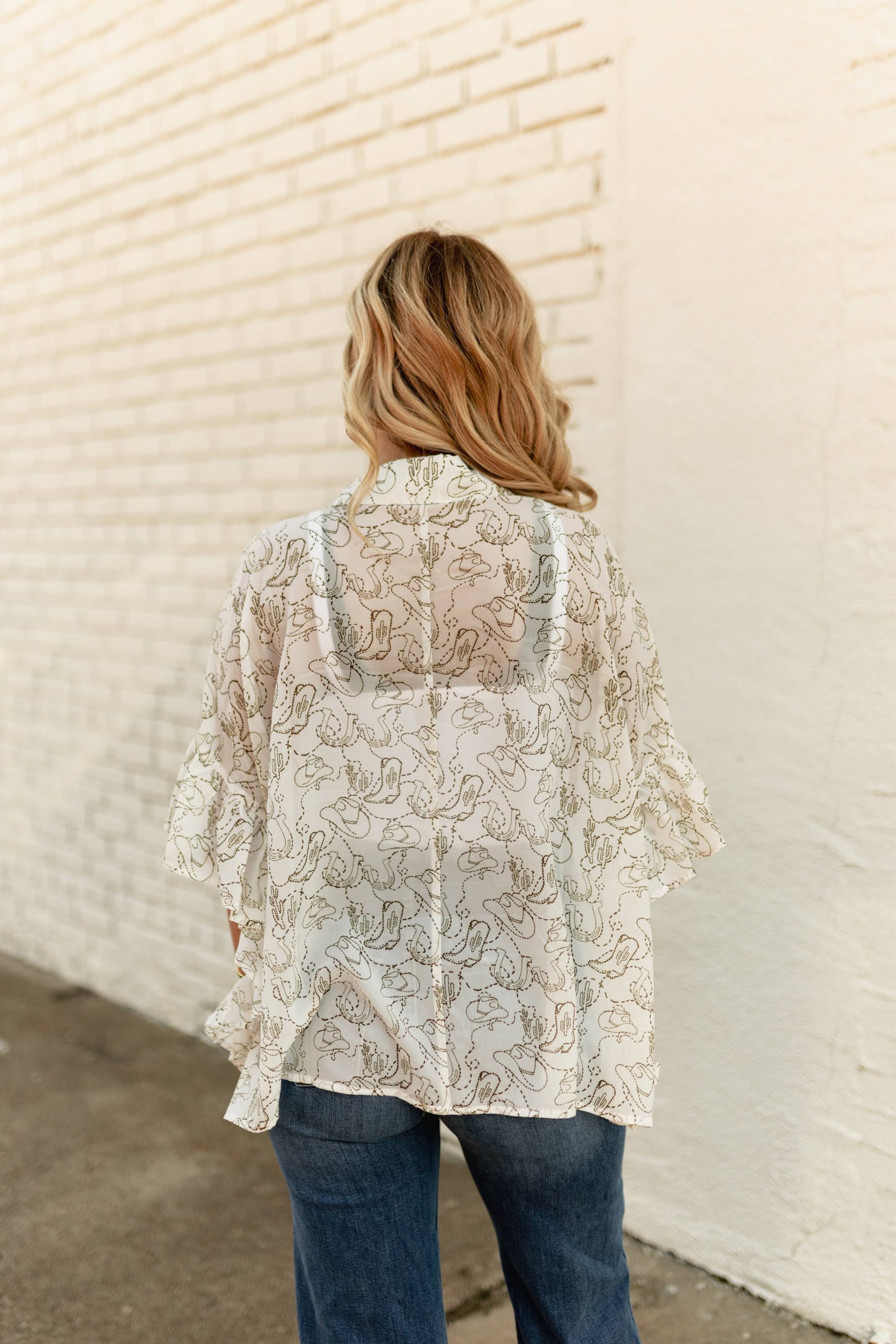 TH2773 WESTERN ELEMENT STITCH TOP (1 Piece)