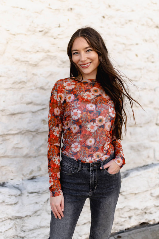 TH1221 RUST VINTAGE POPPIE MESH (7 Piece)