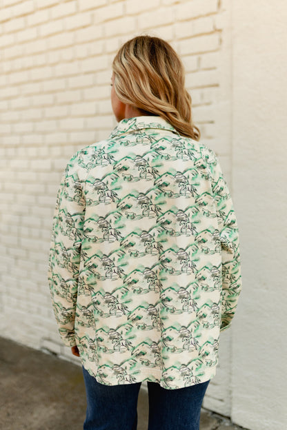 TH006 TURQUOISE COWBOY SKETCH CARGO JACKET (7 PIECE)