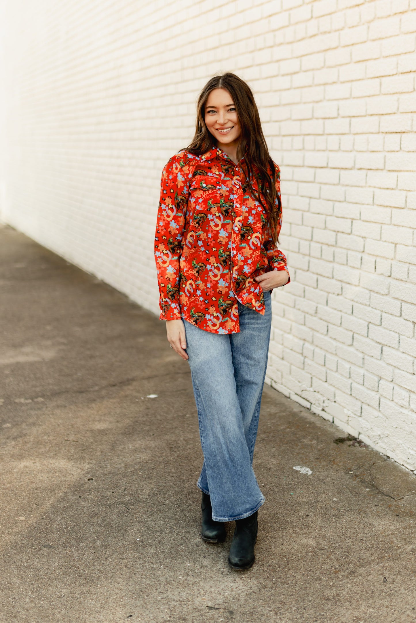 TH5502 RED YEEHAW SNAP TOP (1 PIECE)