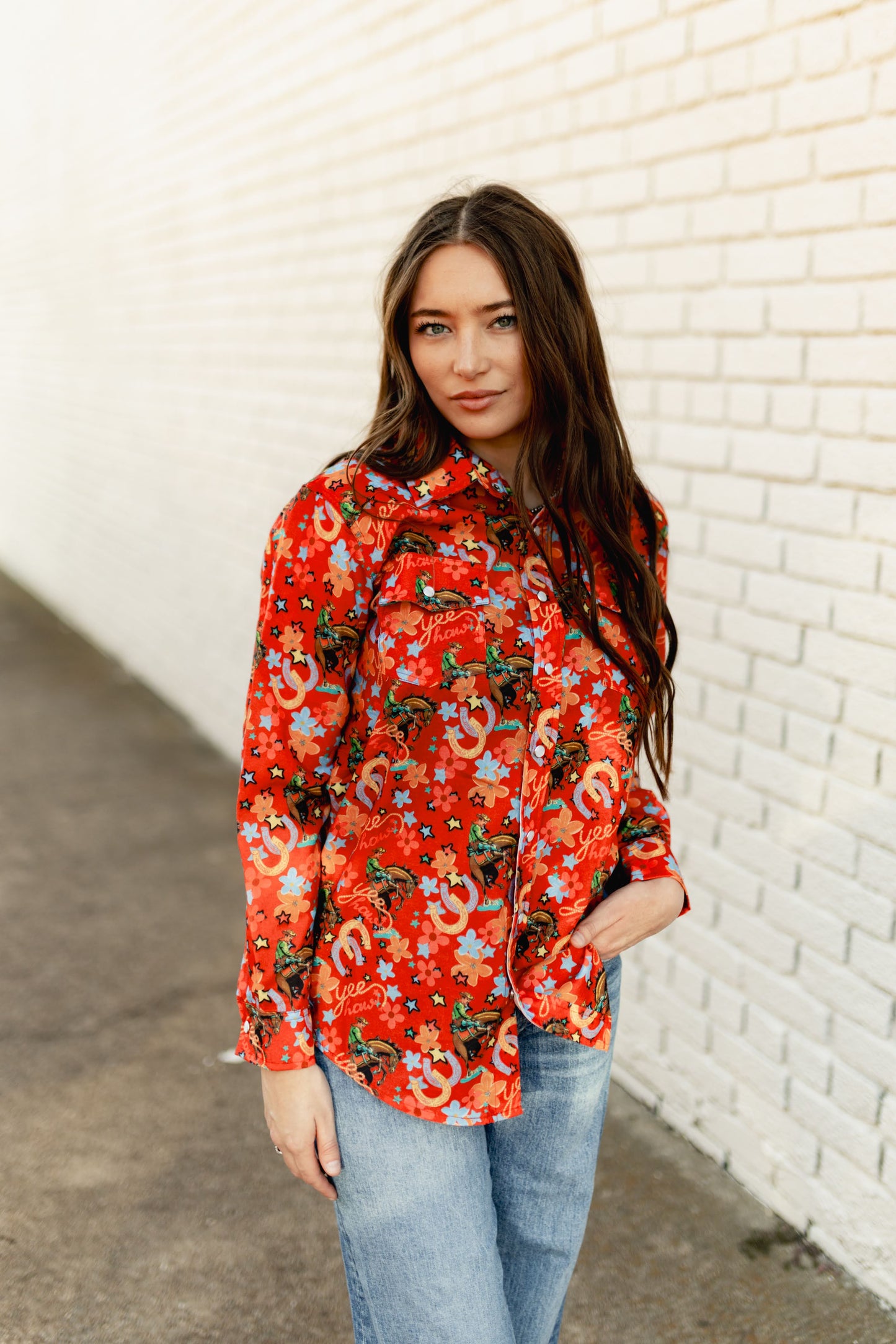 TH5502 RED YEEHAW SNAP TOP (1 PIECE)