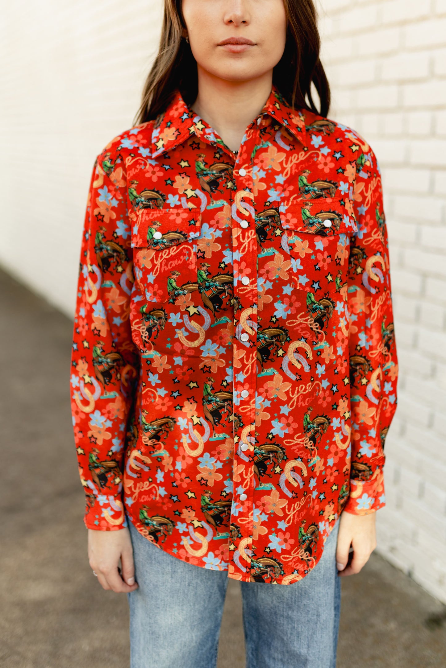 TH5502 RED YEEHAW SNAP TOP (1 PIECE)