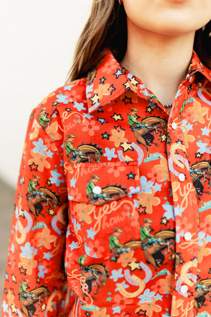 TH5502 RED YEEHAW SNAP TOP (1 PIECE)