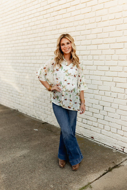 TH2773 CACTUS COWBOY TOP (6 Piece)